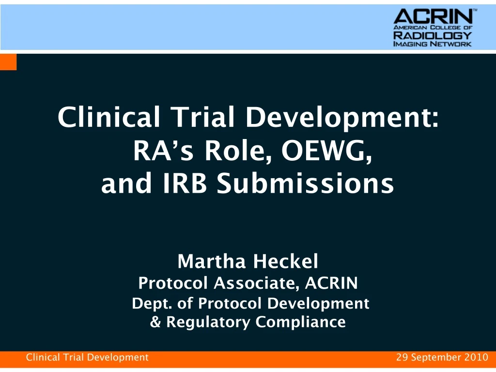clinical trial development ra s role oewg