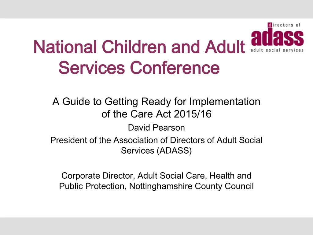 national children and adult services conference