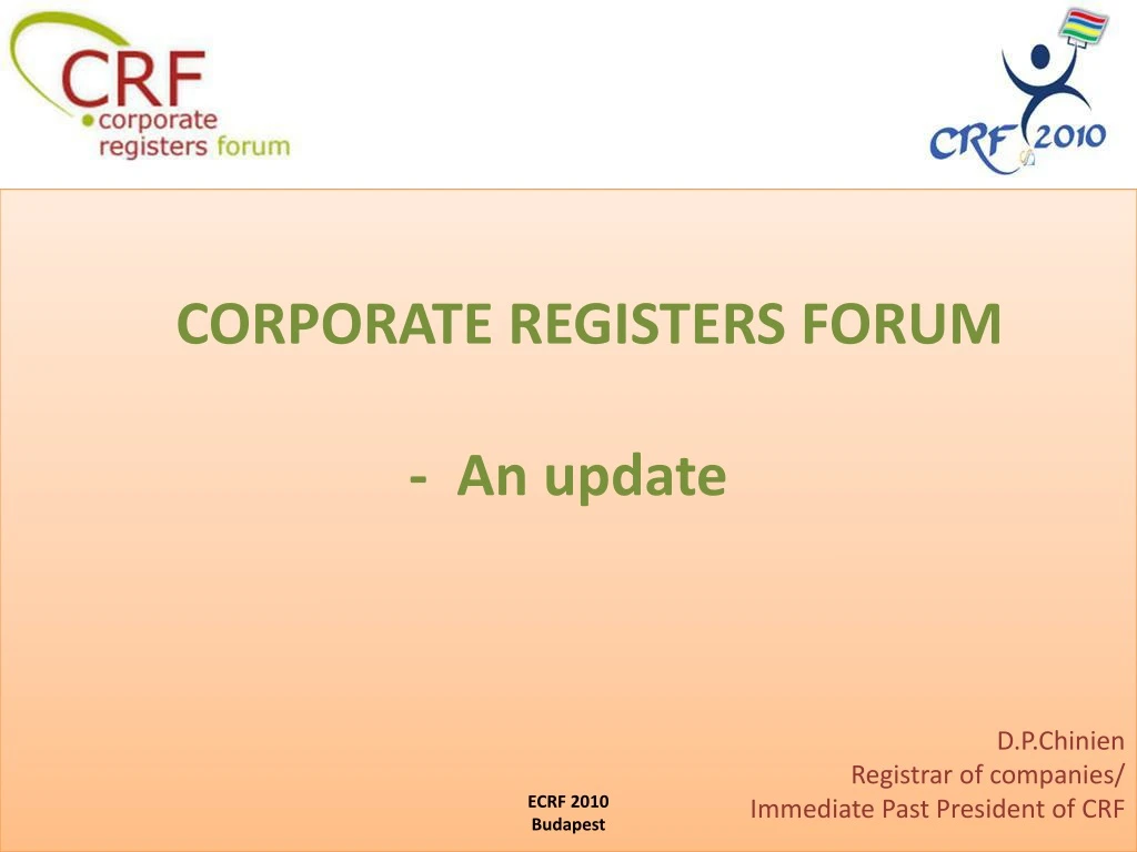 corporate registers forum an update d p chinien