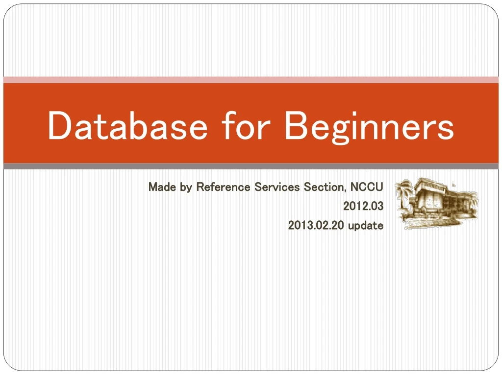 database for beginners