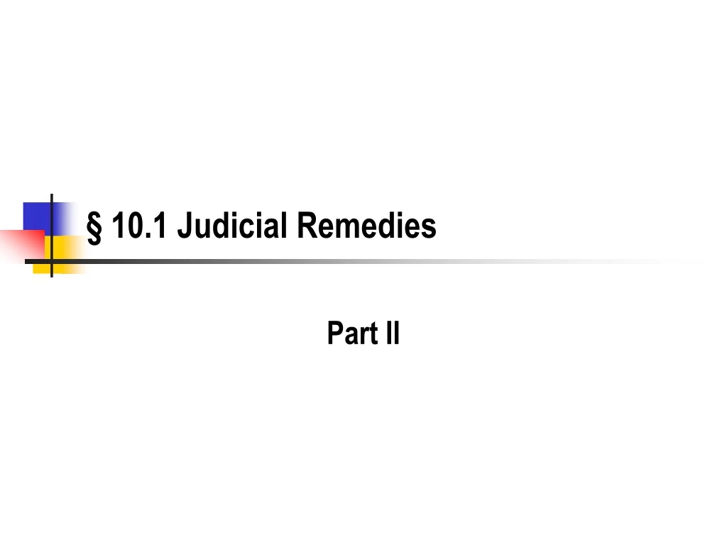 10 1 judicial remedies