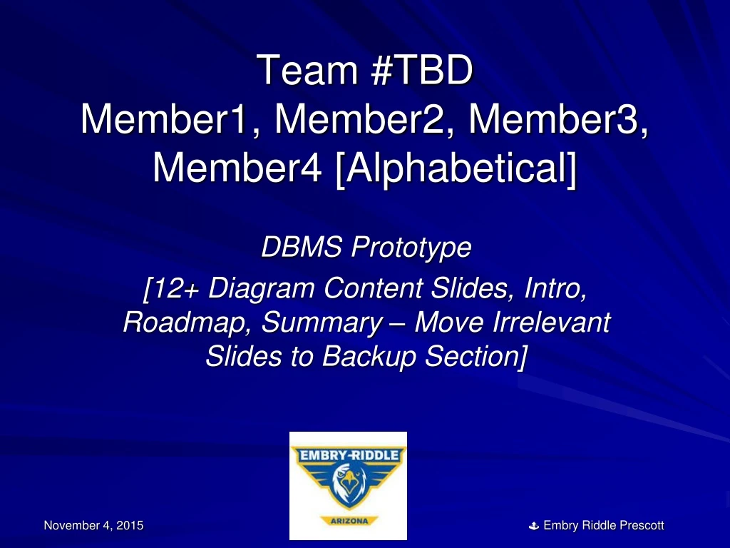 team tbd member1 member2 member3 member4 alphabetical
