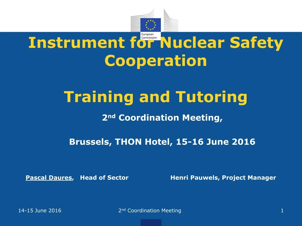 instrument for nuclear safety cooperation training and tutoring