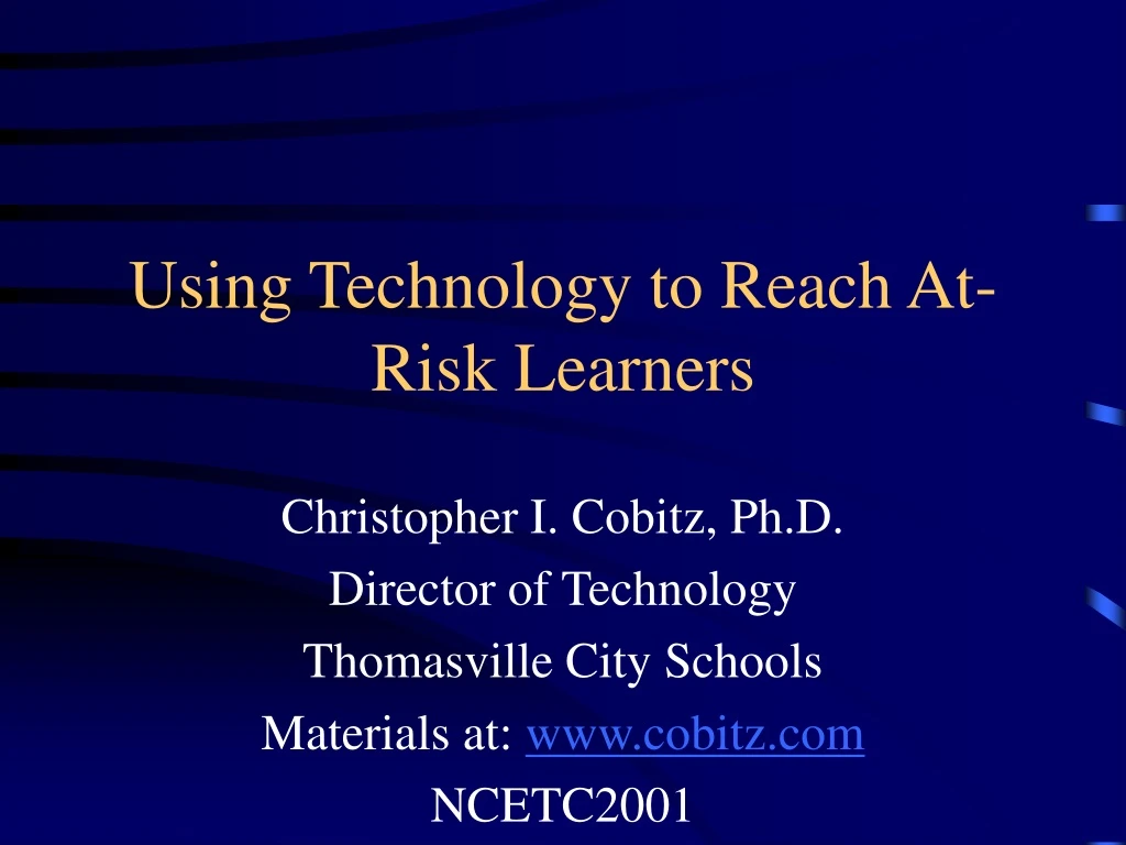 using technology to reach at risk learners