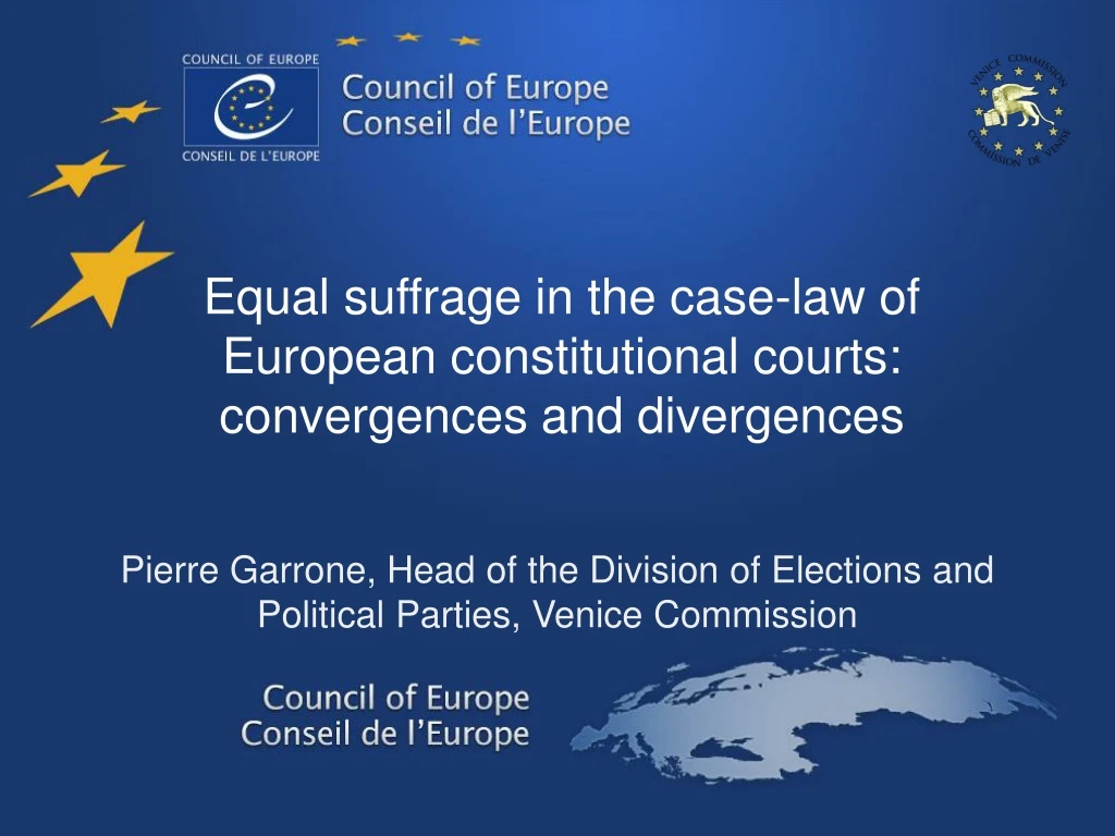 equal suffrage in the case law of european