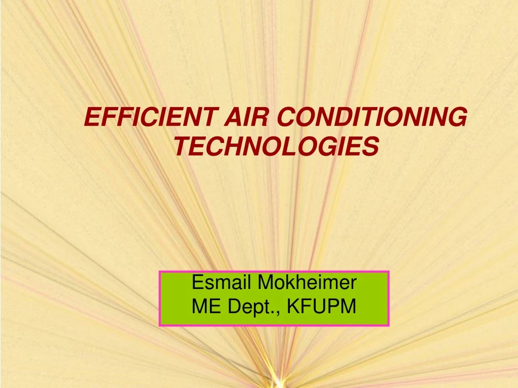 efficient air conditioning technologies