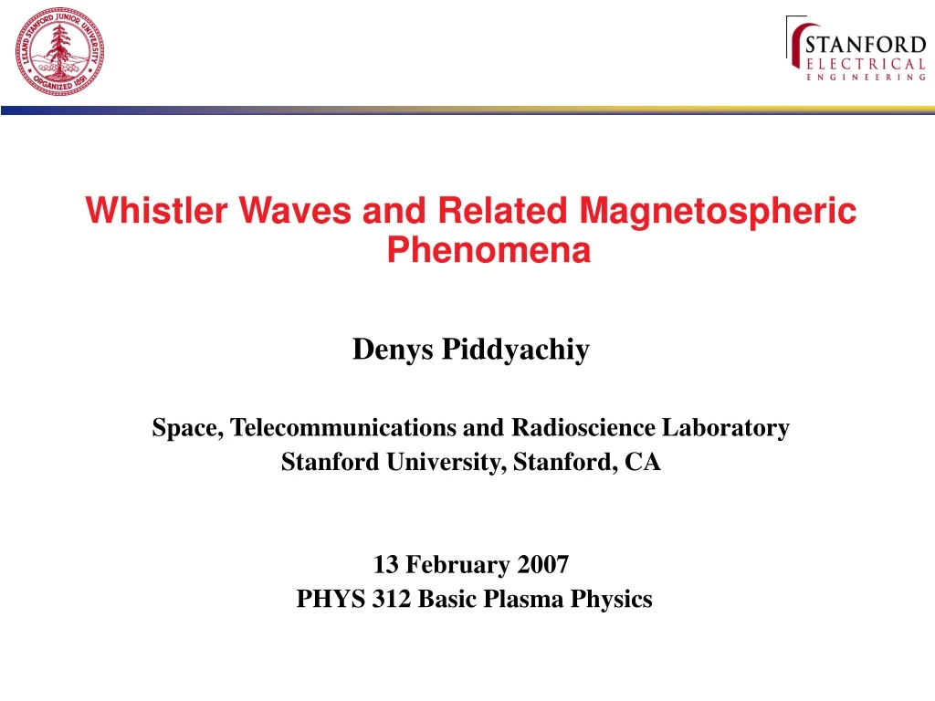 whistler waves and related magnetospheric