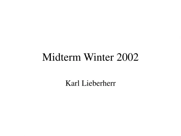 Midterm Winter 2002