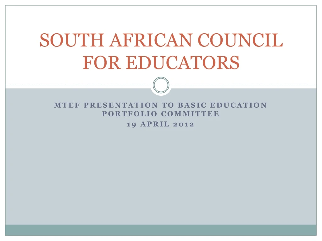 south african council for educators