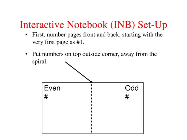 Interactive Notebook (INB) Set-Up