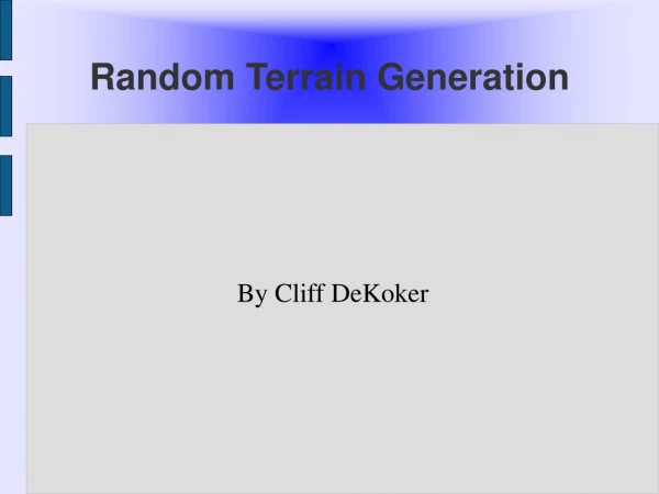 Random Terrain Generation