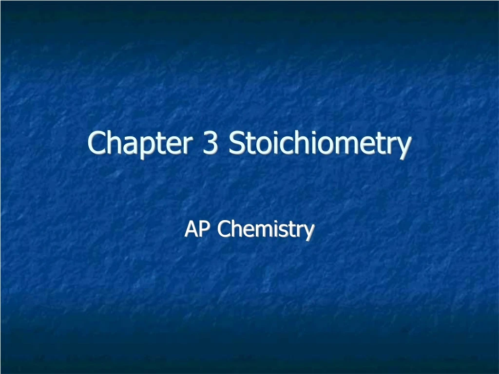 ap chemistry