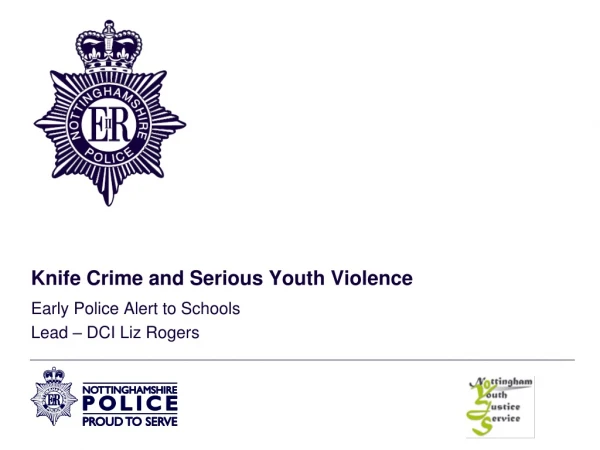 Knife Crime and Serious Youth Violence