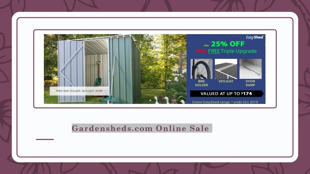 gardensheds com online sale
