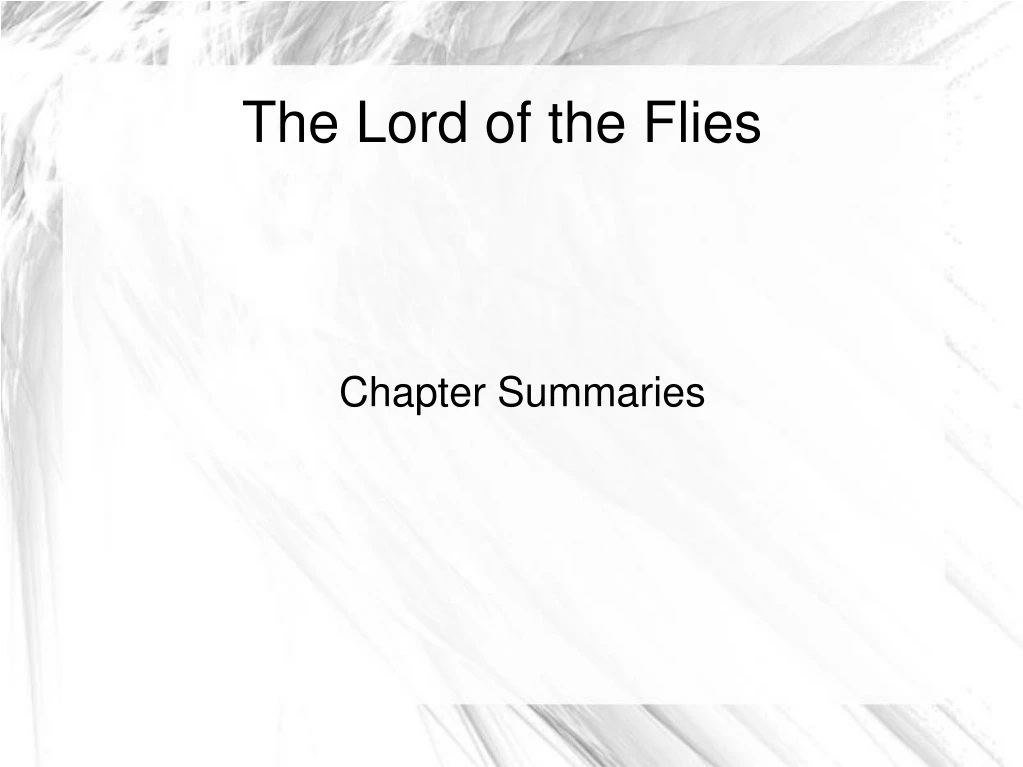 chapter summaries