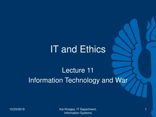 IT and Ethics