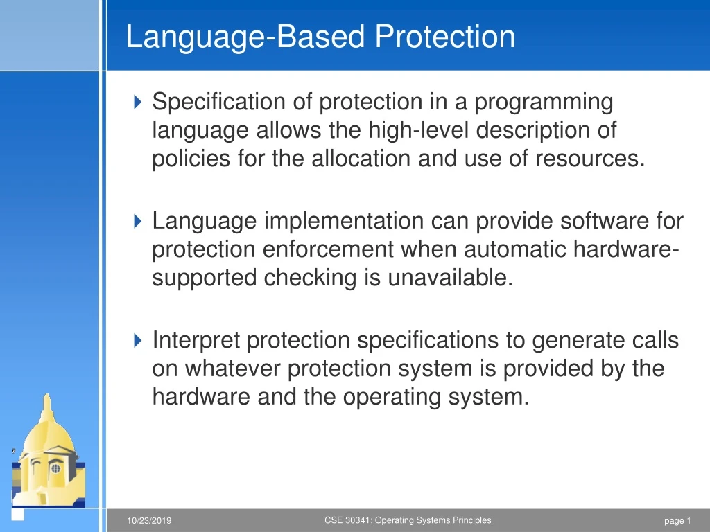 language based protection