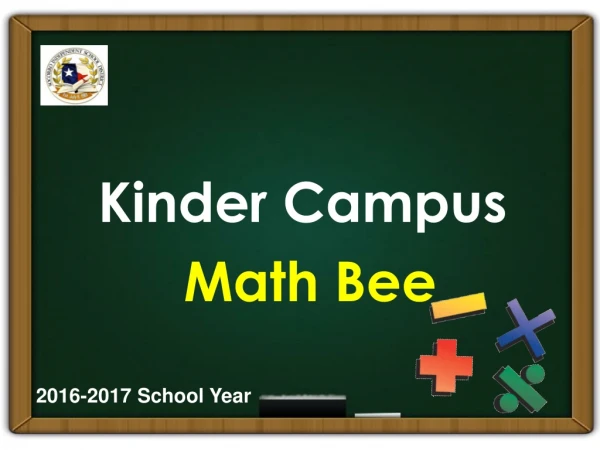 Kinder Campus Math Bee