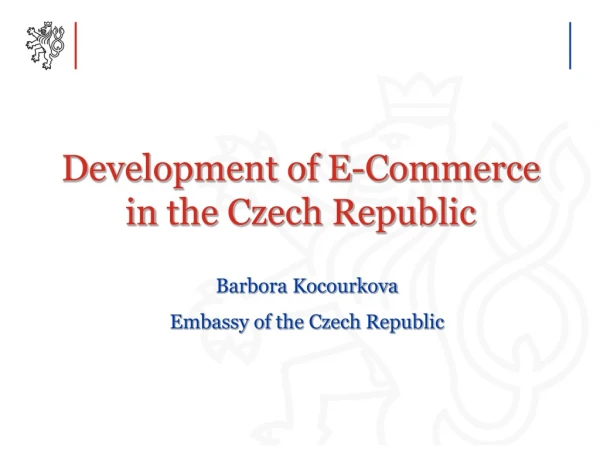 Development of E-Commerce in the Czech Republic