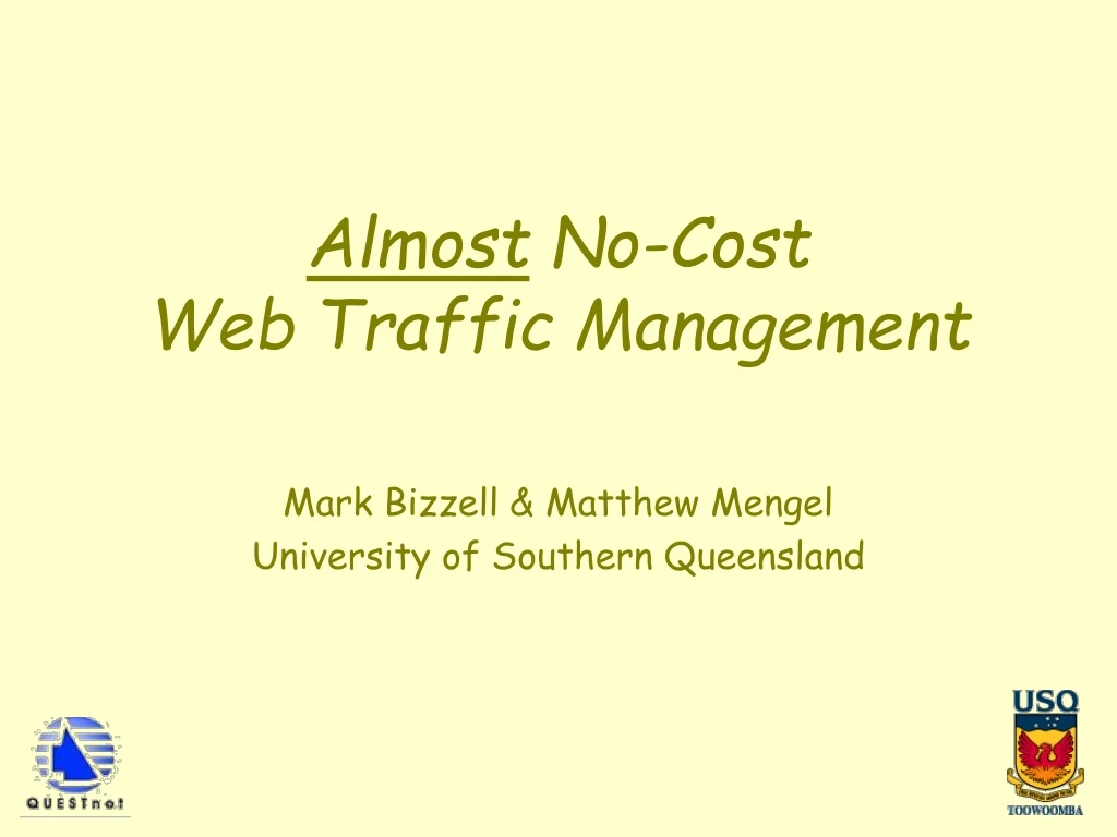 almost no cost web traffic management