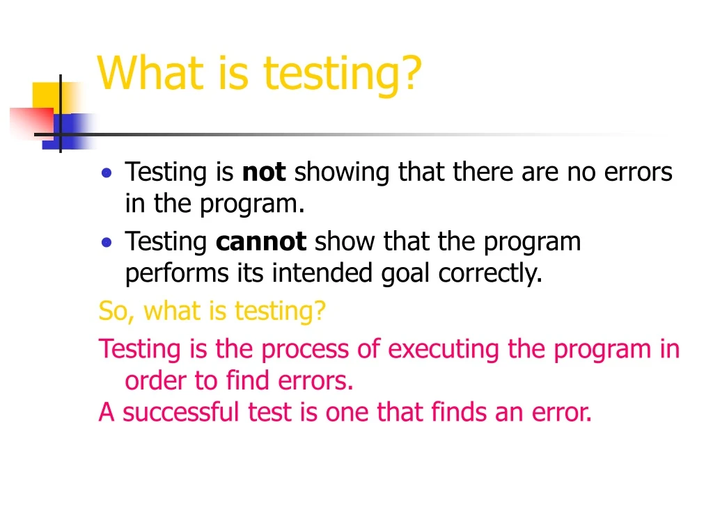 what is testing
