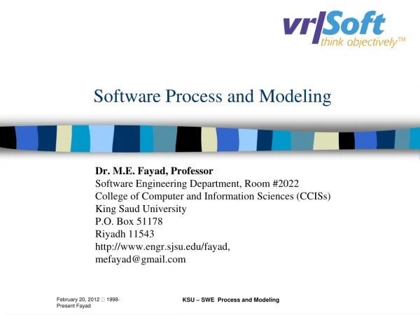 Software Process and Modeling