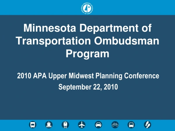 Minnesota Department of Transportation Ombudsman Program