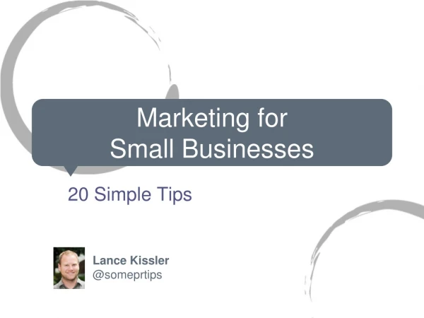 Marketing for Small Businesses