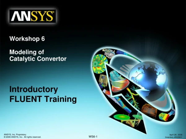Workshop 6 Modeling of Catalytic Convertor