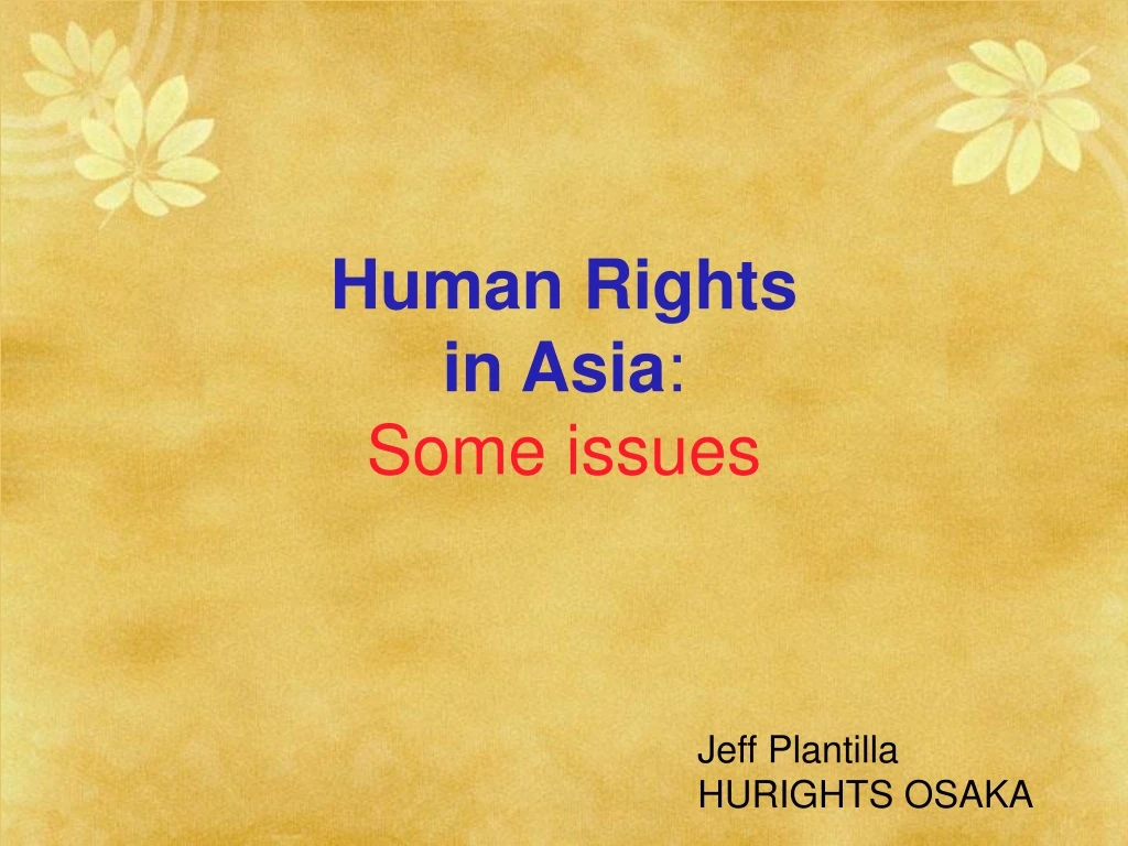 human rights in asia some issues