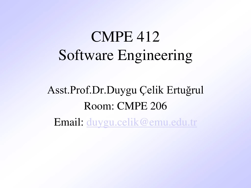 cmpe 412 software engineering