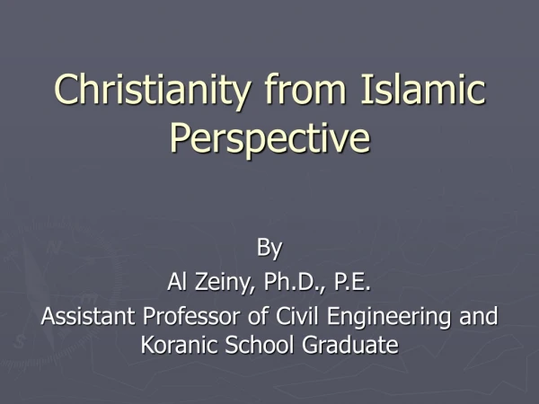 Christianity from Islamic Perspective