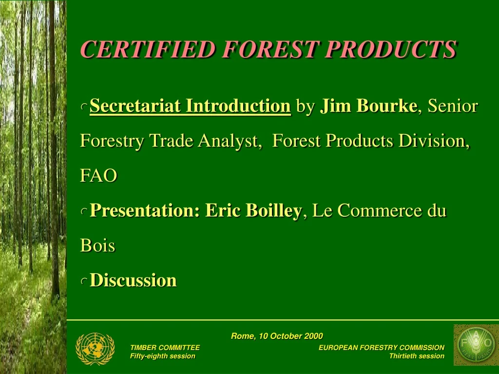 certified forest products