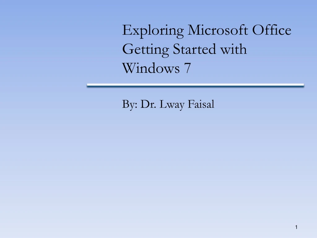 exploring microsoft office getting started with