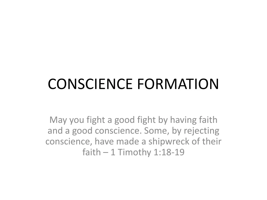 conscience formation