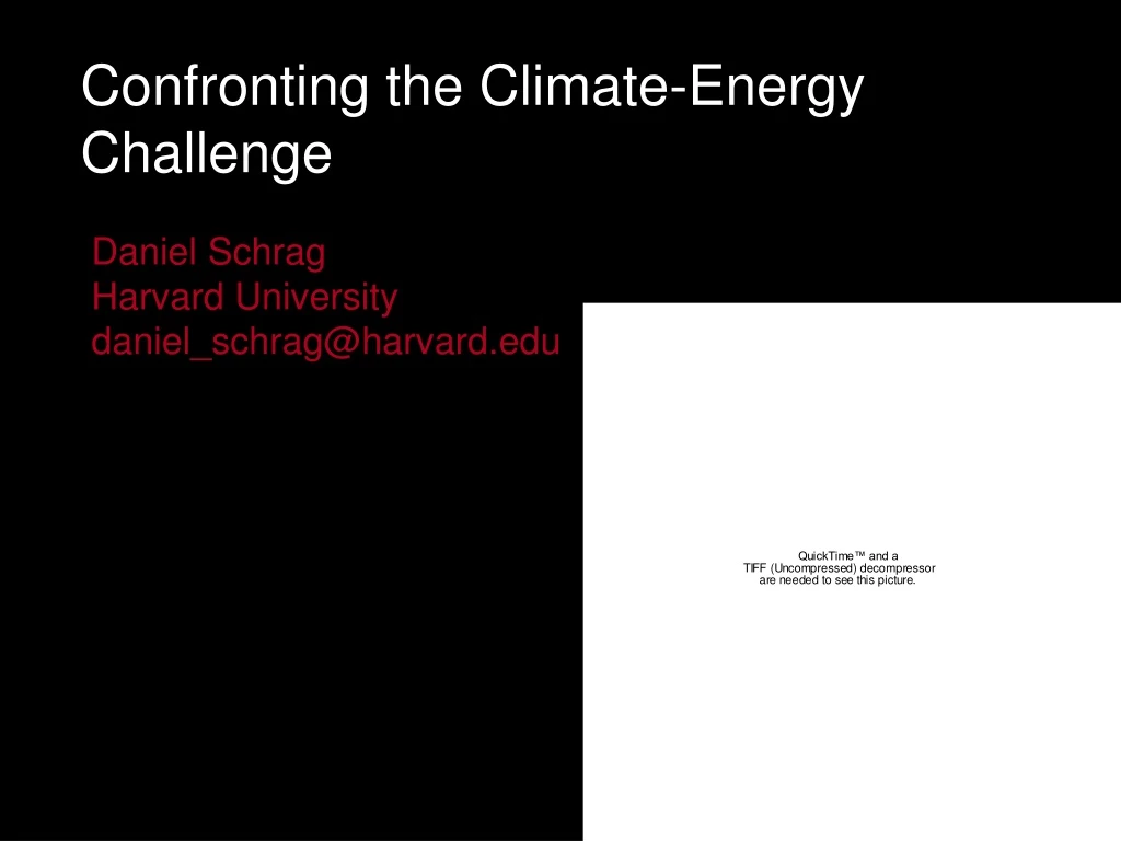 confronting the climate energy challenge