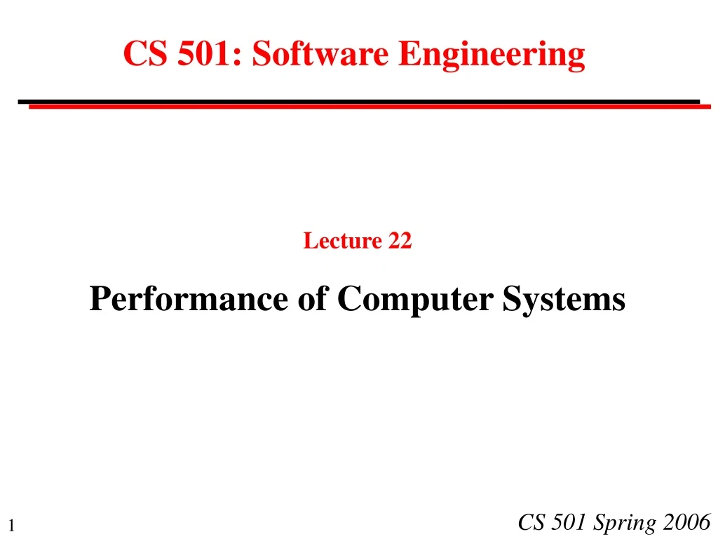 cs 501 software engineering