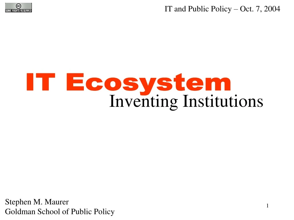 it and public policy oct 7 2004
