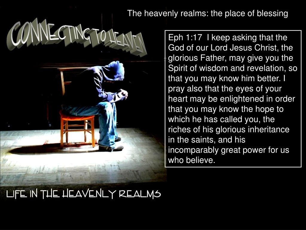 the heavenly realms the place of blessing