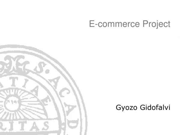 E-commerce Project