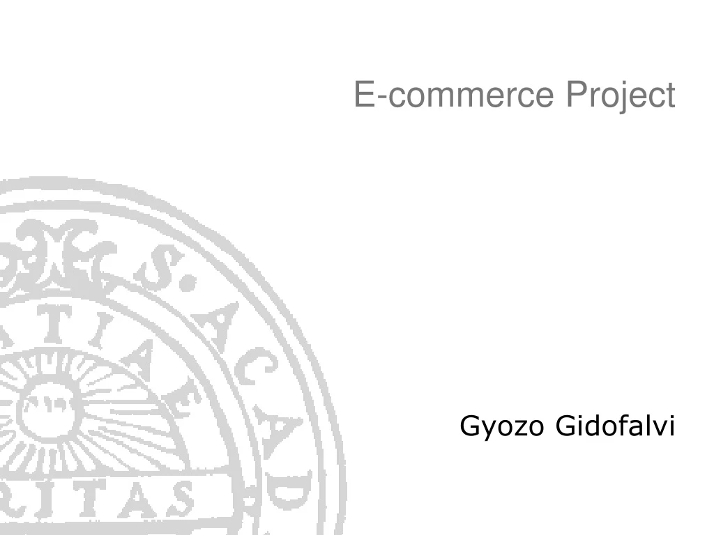 e commerce project