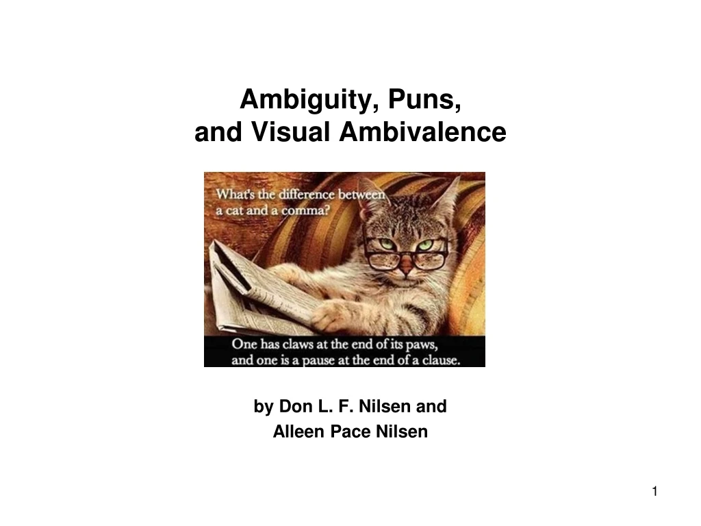 ambiguity puns and visual ambivalence