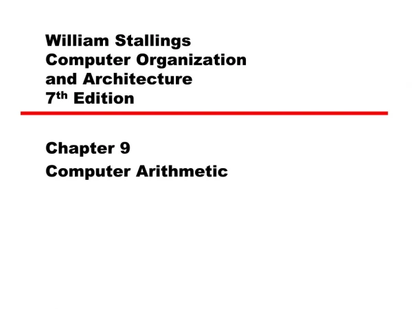 William Stallings Computer Organization and Architecture 7 th Edition