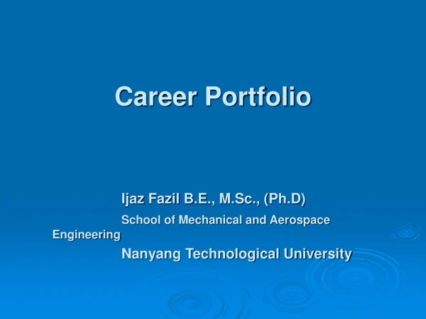 Career Portfolio