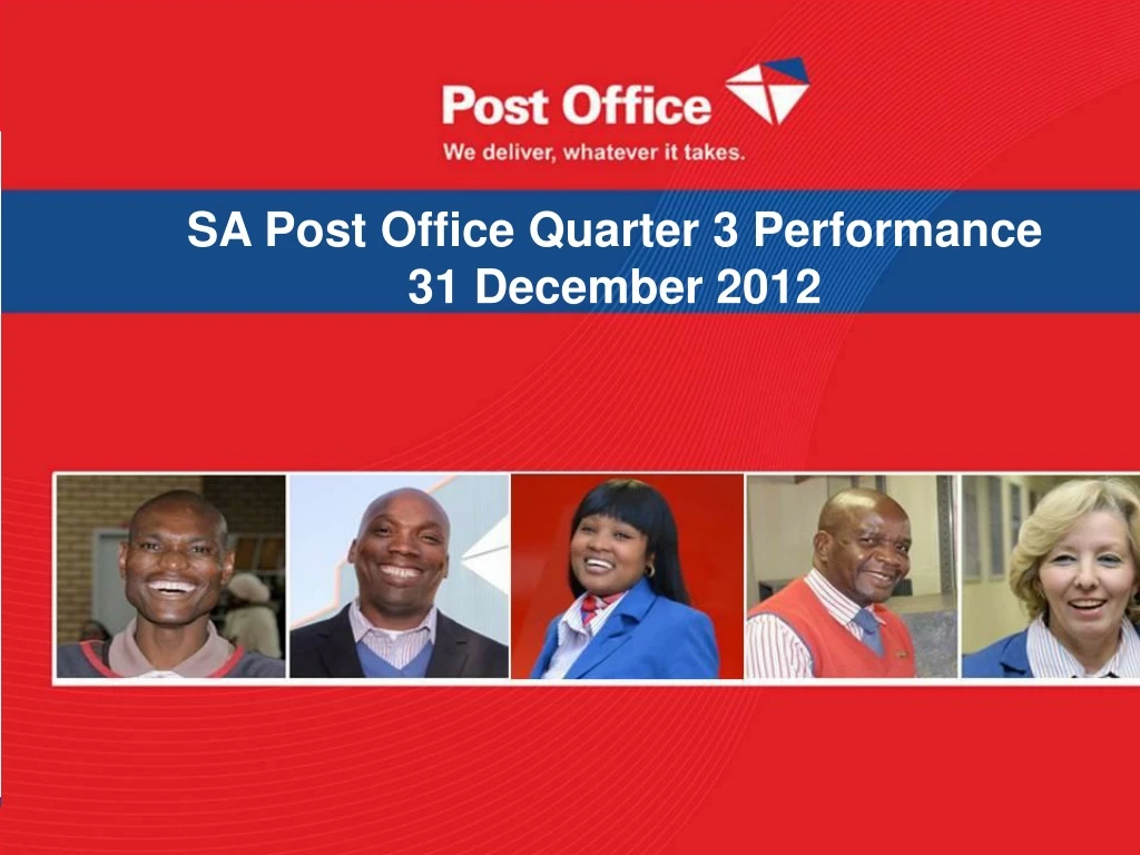 sa post office quarter 3 performance 31 december