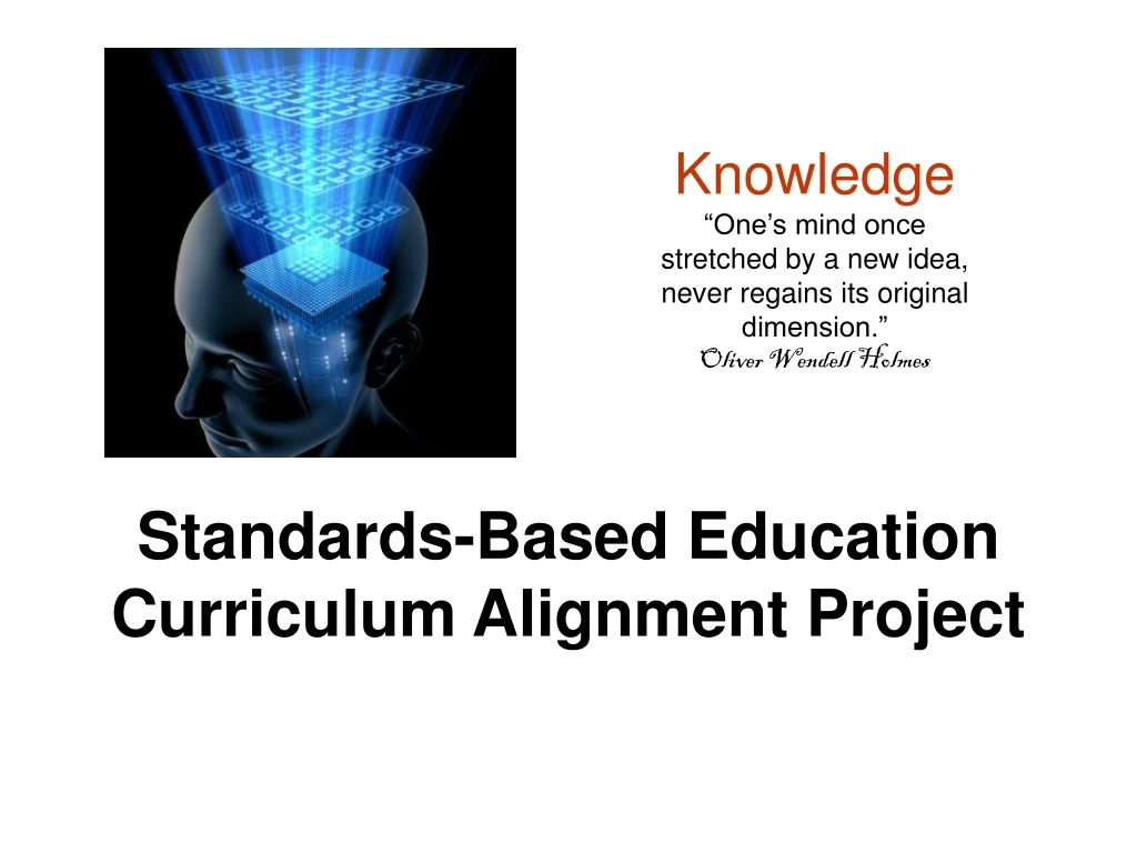 standards based education curriculum alignment project