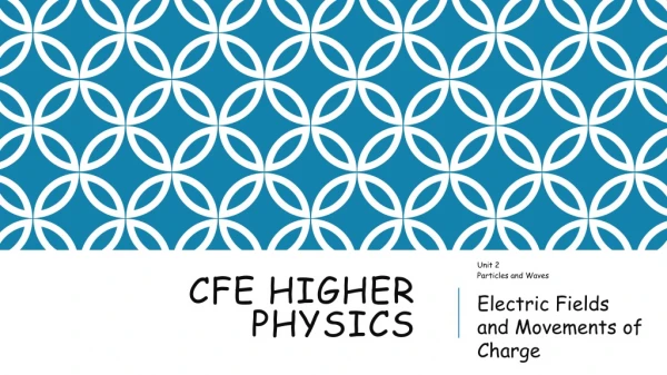 CfE Higher Physics