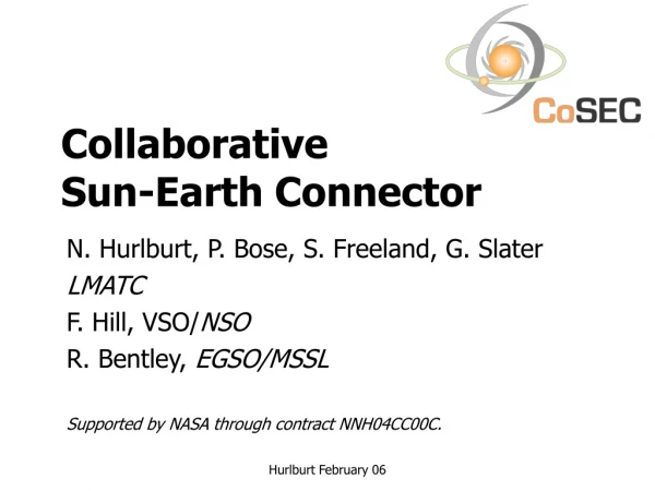 Collaborative Sun-Earth Connector