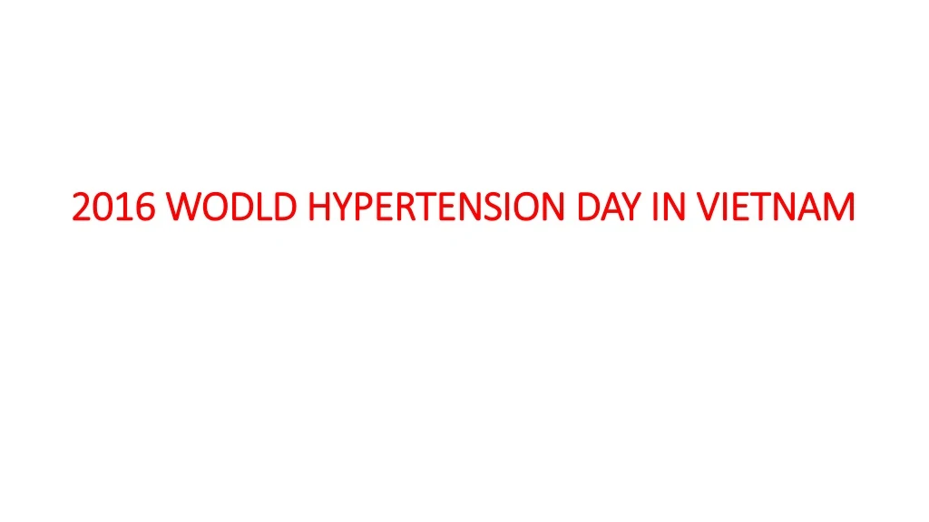 2016 wodld hypertension day in vietnam