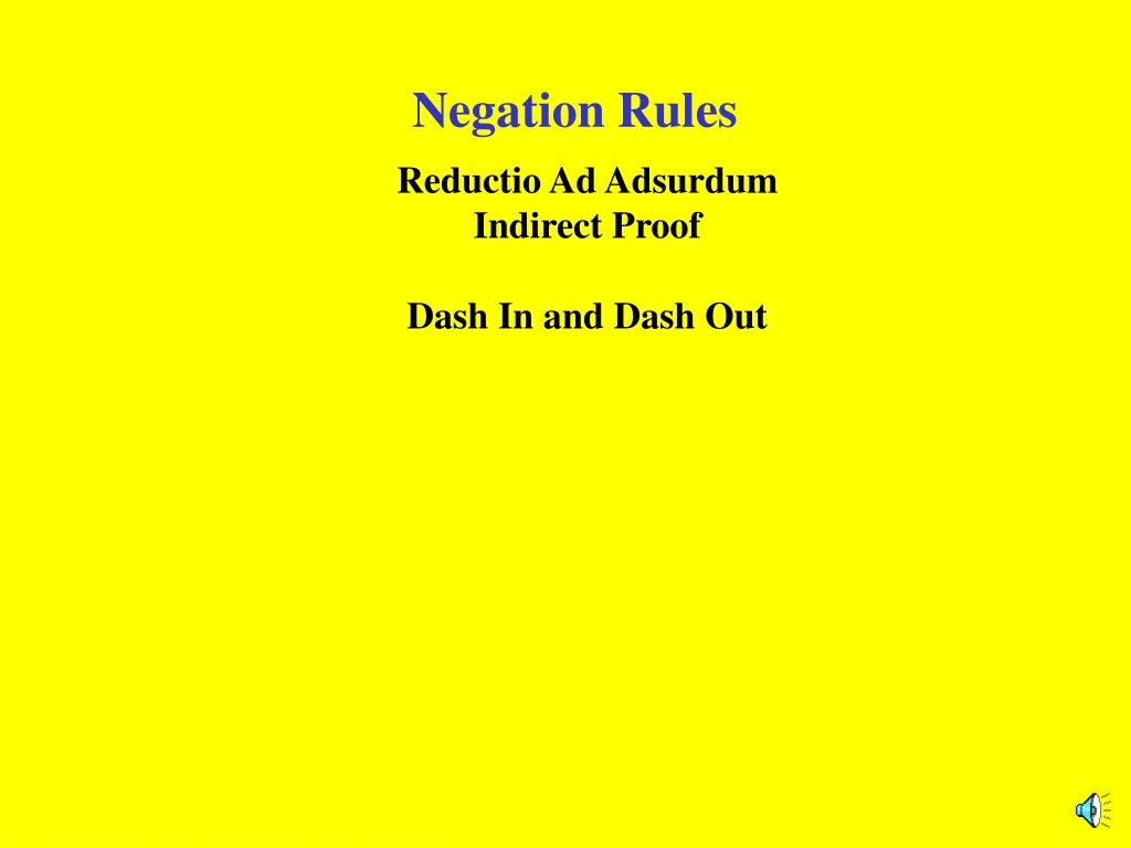 negation rules